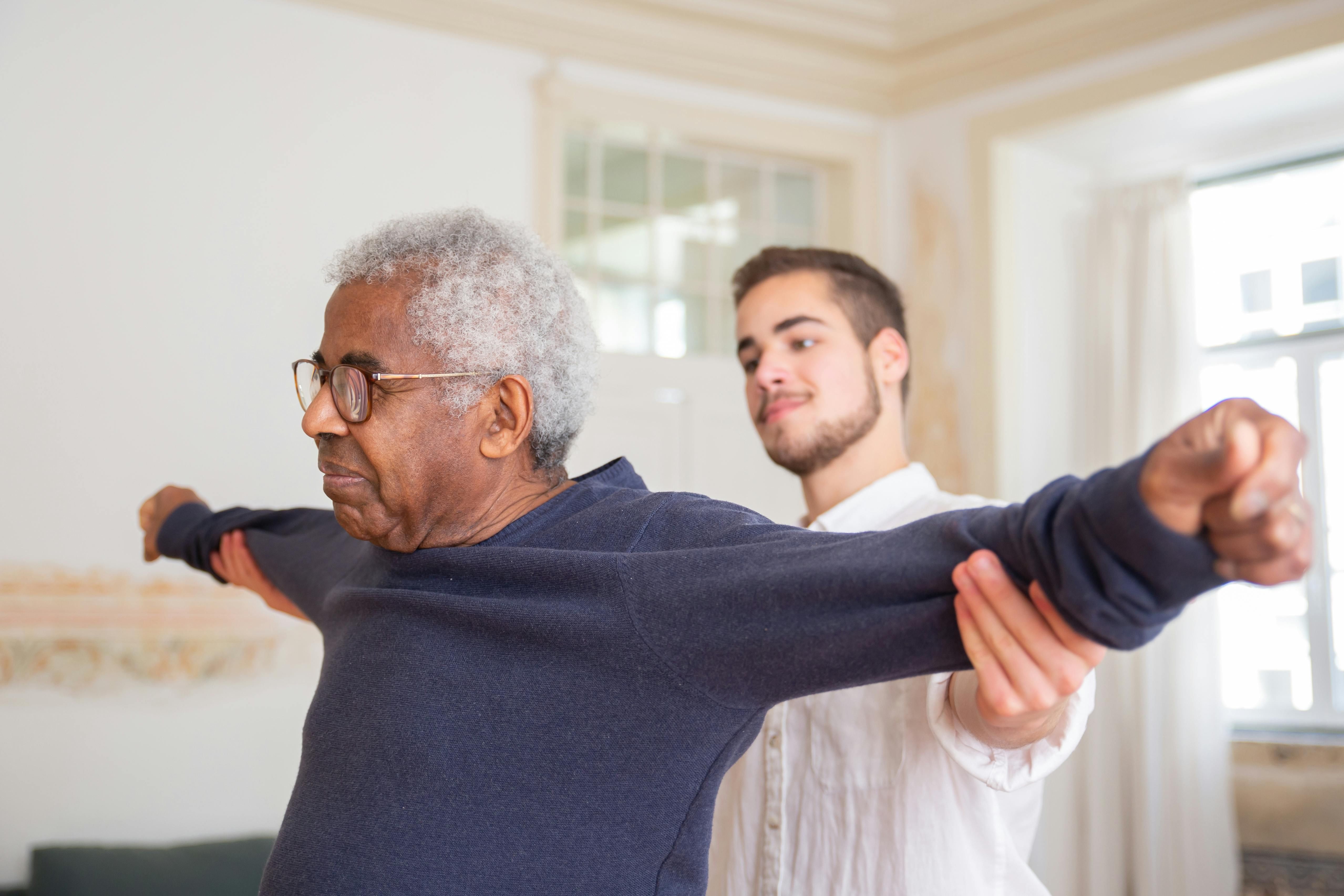 Resident in physical therapy session at The Waters of Indianapolis